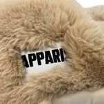 Apparis Maria Hooded Faux Fur Coat Open Front Plush Brown Pockets Women’s Size S Photo 9