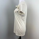 Ann Taylor Ivory Bow Embellished Short Sleeve Tee Shirt Medium Photo 4