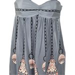 Anthropologie  Corey Lynn Calter Vintage Strapless Silk Dress Size 10 Photo 5