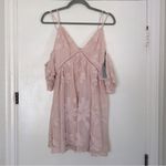 Lovers + Friends X Revolve Wishful Floral Embroidered Dress Blush Pink Nude NWT Photo 1