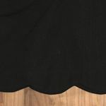 Lauren James NWT Scalloped Edge Solid Seersucker Skirt Size XS Black Photo 7