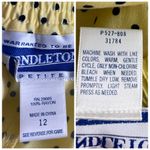 Pendleton Vintage 2 Piece Skirt Blouse Set Yellow Polka Dot Women’s Size 12/14P Photo 13