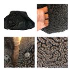 Persian coat with large fur collar in black size medium Photo 11