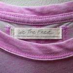 We The Free  Burn Out T-Shirt Pink Pocket Crew Neck Distressed Lightweight  Sz XS Photo 2