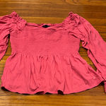 Nautica Pink Smocked Blouse Photo 0