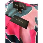 The Limited  Tunic Shift Dress Floral Pink Navy Blue Size LargeV-Neck 3/4 Sleeves Photo 12