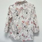 Calvin Klein Jeans CK‎ Jeans  Button Up Floral 3/4 Sleeve Blouse Pink Medium M Photo 4