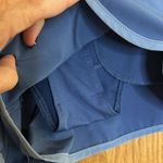 Yogalicious Women's Two Tone Blue Athletic Shorts with Adjustable Tie Waist. Photo 5