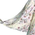 H&M  Yellow Spring Floral Shift Dress Tie Sleeves Wedding Guest Baby Shower Dress Photo 2