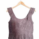 Anthropologie  Maeve Dress Women's Size Small Y2K Gray Lace Ruffle Short Sundress Photo 7