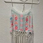 Ocean Drive NWT  Embroidered FringeTank Top Photo 0