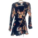 Privacy Please ✨ Artesia Mini Wrap Sz XS Dress Lined Billowy Split Sleeve✨ Photo 3