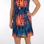 Hurley Hazel Dress Abstract Print Mini Wrap Sleeveless Cami Sundress Size L Photo 7
