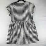 Listicle Blue & White Striped Flowy Blouse Size Medium Coastal Cottage Boho Photo 1