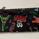 Karl Lagerfeld NWT  XOXO Paris Black adorned wristlet $98 Photo 0