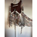 SheIn Babydoll Top Cottagecore Y2K Fairycore Flowy Long Sleeve - Size S / 4 Lace Trim Photo 3