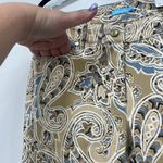 J. McLaughlin  Lexi Jean 6 NWT $178 Skinny Stretch Blue Tan Folklore Print Paisley Photo 1