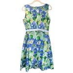 Alex Marie D1 Floral Print Fit & Flare Dress Sleeveless White Belt Size 10 Photo 8