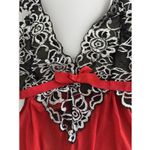 Avidlove Lace Babydoll Chemise Small Dark Red Sheer Mesh Halter Deep V Slip Dress Photo 6