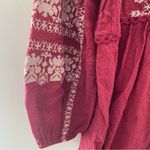 Sundance Peasant Bohemian Embroidered Lantern Sleeve Top in size M Size M Photo 6