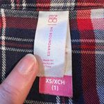 No Boundaries  Womens Plaid Flannel Shirt Top Red Navy Blue Collared Long Sleeve Photo 8