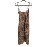 Suboo Uma Gathered Slip Dress Pink Cheetah Midi Size XS Photo 6