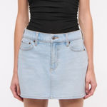 Abercrombie & Fitch High Rise Rigid Pockets Denim Mini Skirt Women’s Sz 30 Photo 0