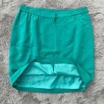 Women's 100% Silk Pencil Skirt Size 12 Teal Green Classic Minimalist Career Lux Photo 2