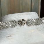 Vintage Graduated Crystal Glass Faceted Beaded Necklace White Photo 4