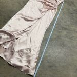 Revelry Champagne pink satin bridesmaid maxi slit dress Size 8 Photo 8