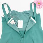 Gal Meets Glam Collection Nicole Sweetheart Square Neck Jumpsuit Green Wide Leg Photo 10