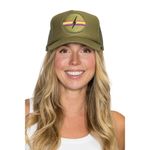 Friday Feelin Electric Hat in Olive One Size New Womens Trucker Baseball Cap Green Photo 9