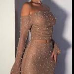 Windsor Got Bling Faux Pearl Rhinestone 2 Piece Crop Top + Skirt Photo 5