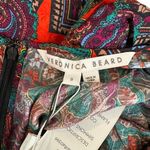 Veronica Beard NWT Simmons Paisley Floral Silk Blend Top Flame Red Multi Size 8 Photo 7