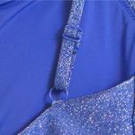 AQUA Swim Shimmer Square Neck One Piece Swimsuit Sapphire (Blue) XS New Photo 3