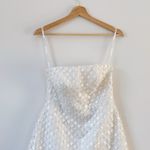 Dessy Collection Imitation Pearl Sequin Mesh Strapless Minidress White Size 4 Photo 4
