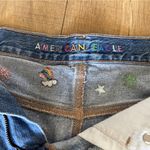 American Eagle  Outfitters 90’s Boyfriend Embroidered Denim Shorts Size 6 Photo 1