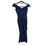 Nookie  Athena Halter Midi Dress Navy Blue Bodycon Halter Off The Shoulder XS New Photo 5