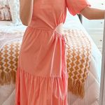 WAYF Orange One Shoulder Maxi Dress With Cut Out  Photo 0