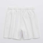 Aerie  Women’s Sz S White Fleece-Of-Mind High Waisted Shorts‎ Photo 3