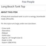 Free People  Wine Long Beach tank Top S Photo 15