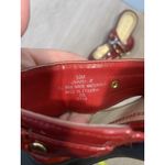 Unisa (15) womens sandals size 5.5 red color and gold Photo 4