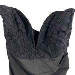 Majorelle Black Strapless Lace Bodice Ruched Satin Skirt Cocktail Dress XS Photo 1