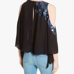 Free People  All About you embroidered Beaded and sequin cold shoulder top Photo 3