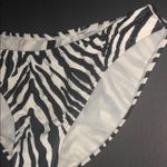 VIX Zebra Print‎ Beaded Bikini Bottom Black Size M Photo 3
