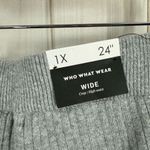 Who What Wear Women’s 1X Grey Ribbed Sweater Wide Leg Pants New Photo 2