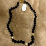 Onyx Black 14k Gold & Cultured Pearls Necklace NWT Photo 2