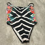 PINK - Victoria's Secret  black and white one piece swimsuit size M Photo 0