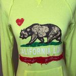 Reflex Neon Yellow California Flag Long Sleeve Hoodie Medium Photo 3