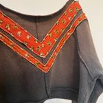 Free People Cropped Baggy SweatShirt Off Shoulder  Photo 0